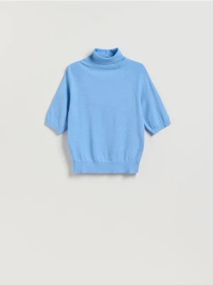 Reserved - Sweter z golfem - jasnoniebieski