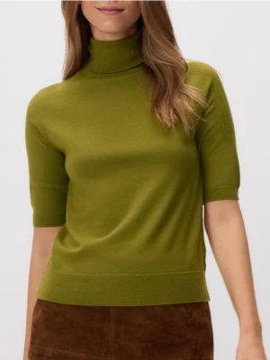 Reserved - Sweter z golfem - oliwkowy