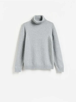 Reserved - Sweter z golfem - szary