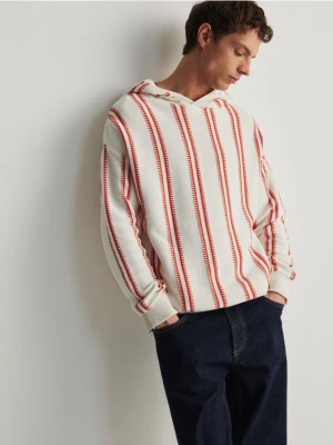 Reserved - Sweter z kapturem - złamana biel