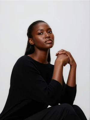 Reserved - Sweter z kimonowym rękawem - czarny