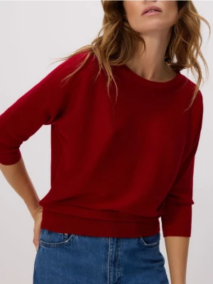 Reserved - Sweter z kimonowym rękawem - czerwony