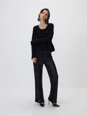 Reserved - Sweter z kokardkami - czarny