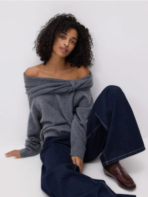 Reserved - Sweter z kołnierzem - ciemnoszary