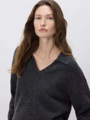 Reserved - Sweter z kołnierzykiem - ciemnoszary