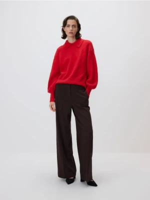 Reserved - Sweter z kołnierzykiem - czerwony