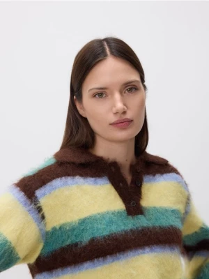 Reserved - Sweter z kołnierzykiem - wielobarwny