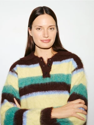 Reserved - Sweter z kołnierzykiem - wielobarwny