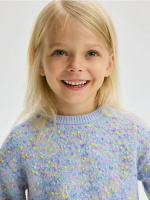 Reserved - Sweter z kolorowej dzianiny - wielobarwny