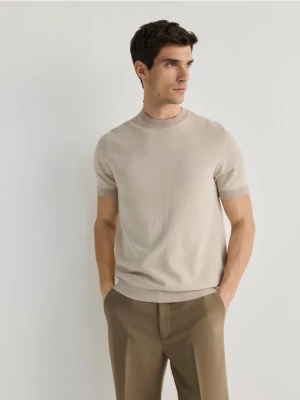 Reserved - Sweter z krótkim rękawem - beżowy