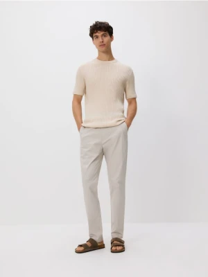 Reserved - Sweter z krótkim rękawem - beżowy