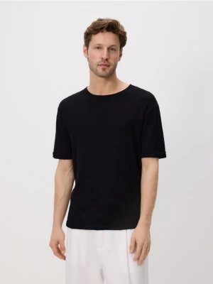 Reserved - Sweter z krótkim rękawem - czarny