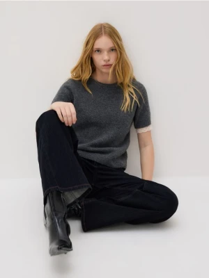 Reserved - Sweter z krótkim rękawem - szary