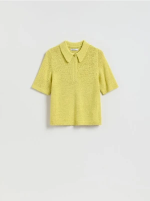 Reserved - Sweter z krótkim rękawem - zielony