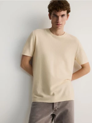 Reserved - Sweter z krótkim rękawem - złamana biel