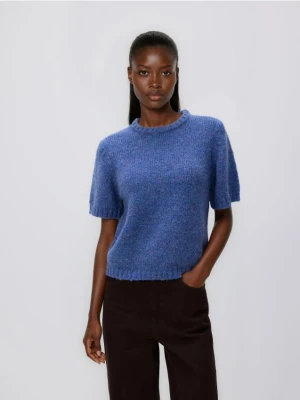 Reserved - Sweter z krótkimi rękawami - niebieski