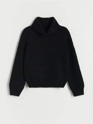 Reserved - Sweter z luźnym golfem - czarny