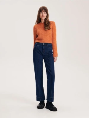 Reserved - Sweter z miękkiej dzianiny - pomarańczowy