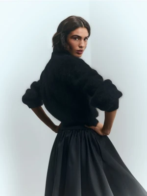 Reserved - Sweter z moherem - czarny