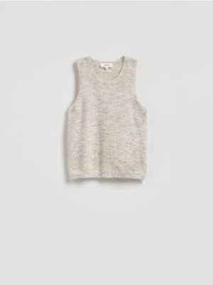 Reserved - Sweter z moherem i wełną - beżowy