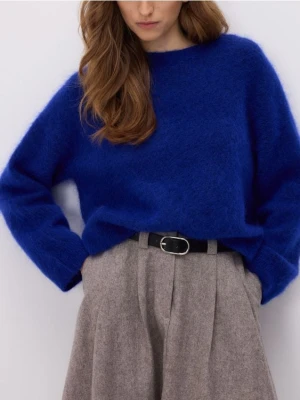 Reserved - Sweter z moherem i wełną - niebieski