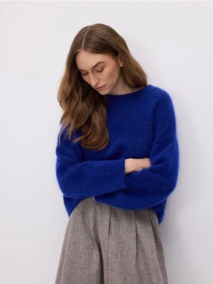 Reserved - Sweter z moherem i wełną - niebieski