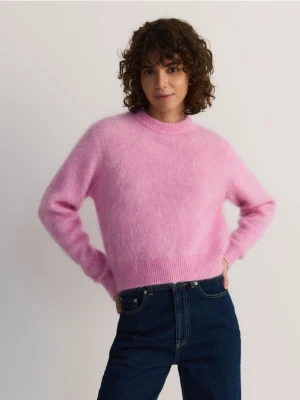 Reserved - Sweter z moherem i wełną - różowy