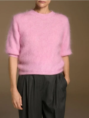 Reserved - Sweter z moherem - różowy