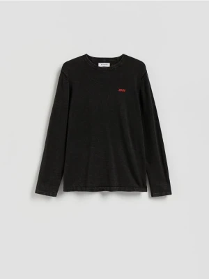 Reserved - Sweter z nadrukiem - czarny