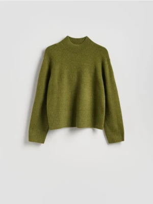 Reserved - Sweter z niskim golfem - oliwkowy