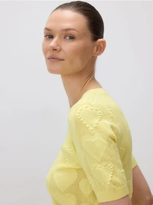 Reserved - Sweter z ozdobnymi detalami - jasnożółty