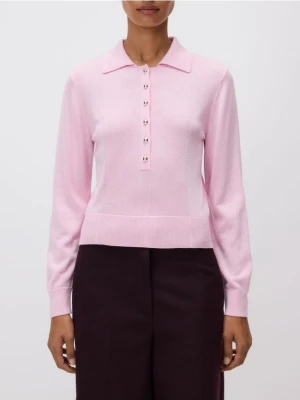 Reserved - Sweter z ozdobnymi guzikami - różowy