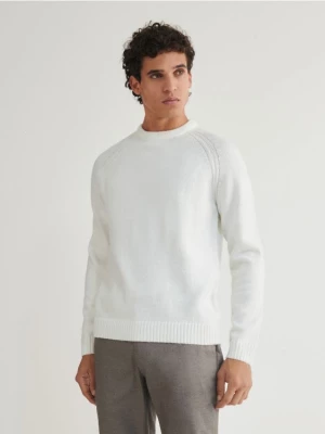 Reserved - Sweter z raglanowym rękawem - Kremowy