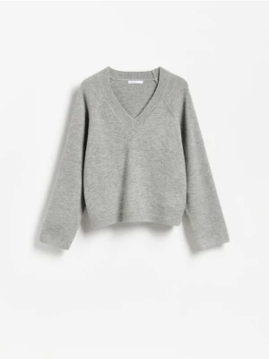 Reserved - Sweter z raglanowym rękawem - szary