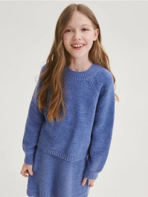 Reserved - Sweter z reglanowym rękawem - niebieski