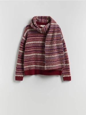 Reserved - Sweter z szalem - wielobarwny
