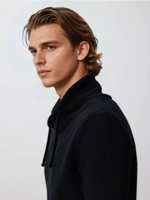 Reserved - Sweter z szerokim golfem - czarny