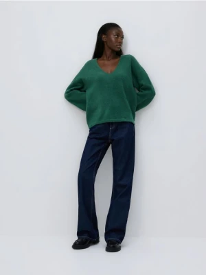 Reserved - Sweter z szerokimi rękawami - morski