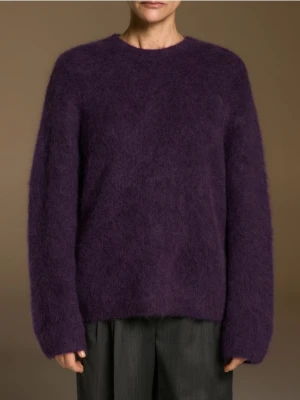 Reserved - Sweter z wełną alpaki - fioletowy
