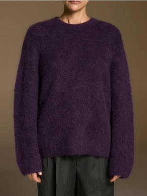 Reserved - Sweter z wełną alpaki - fioletowy