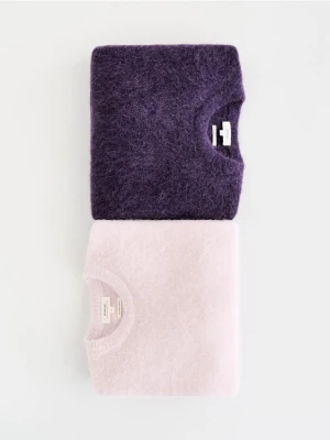 Reserved - Sweter z wełną alpaki - fioletowy