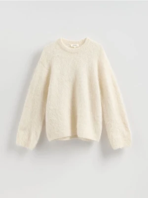 Reserved - Sweter z wełną alpaki - złamana biel