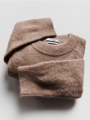 Reserved - Sweter z wełną - brązowy