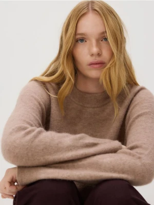 Reserved - Sweter z wełną - brązowy