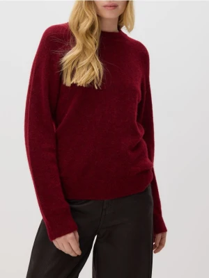 Reserved - Sweter z wełną - burgundowy