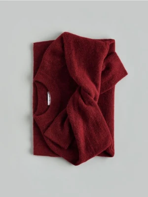 Reserved - Sweter z wełną - burgundowy