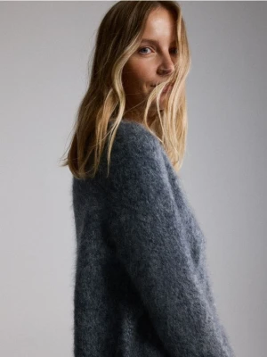 Reserved - Sweter z wełną - ciemnoszary