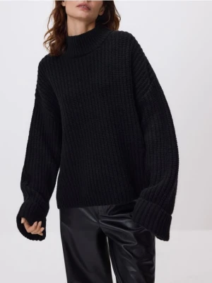 Reserved - Sweter z wełną - czarny