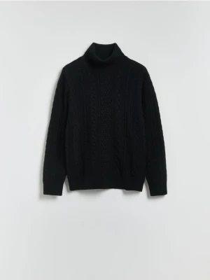 Reserved - Sweter z wełną - czarny