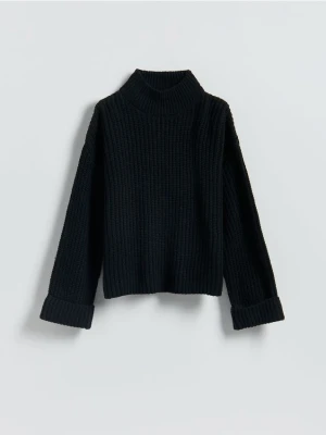 Reserved - Sweter z wełną - czarny